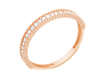 14 Ayar Rose Altın Taşlı Yüzük