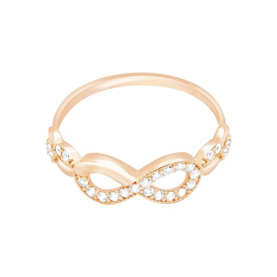 14 Ayar Rose Altın Sonsuzluk Figürlü Yüzük