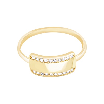 14 Ayar Sarı Altın Taşlı Yüzük