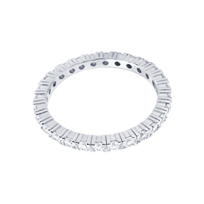 14 Ayar Beyaz Altın Tamtur Yüzük