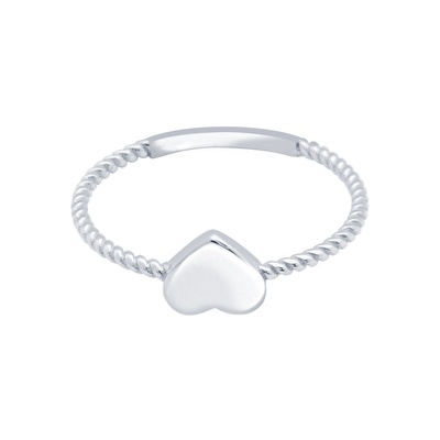 14 Ayar Beyaz Altın Serçe Parmak Yüzük