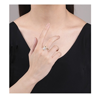 14 Ayar Sarı Altın Baget Yüzük