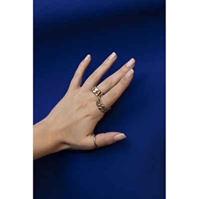 14 Ayar Sarı Altın Trend Gurmet Yüzük