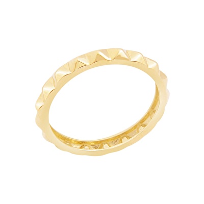 14 Ayar Sarı Altın Trend Minimal Yüzük