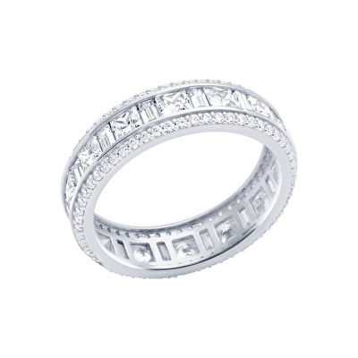 14 Ayar Beyaz Altın Tamtur Yüzük