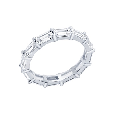 14 Ayar Beyaz Altın Tamtur Yüzük