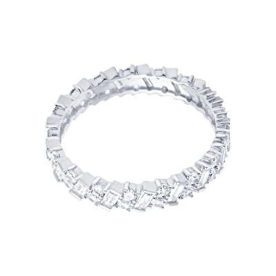 14 Ayar Beyaz Altın Tamtur Yüzük