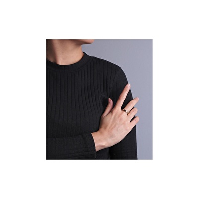 14 Ayar Sarı Altın C Harf Yüzük