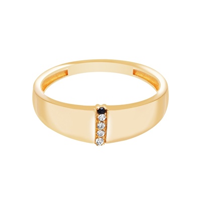 14 Ayar Sarı Altın İ Harf Yüzük