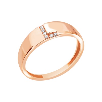 14 Ayar Rose Altın L Harf Yüzük