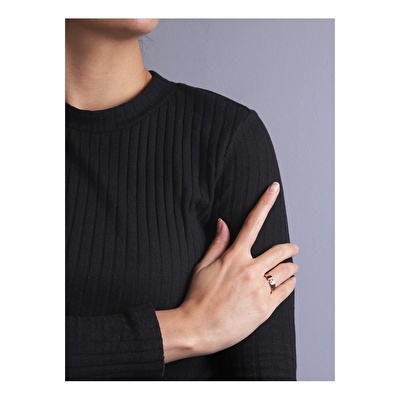 14 Ayar Rose Altın R Harf Yüzük