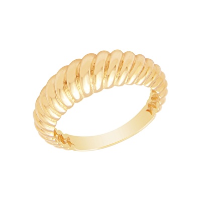 14 Ayar Sarı Altın Trend Burgu Yüzük