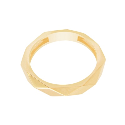 14 Ayar Sarı Altın Trend Prizma Yüzük