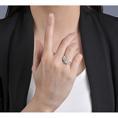 14 Ayar Sarı Altın Baget Yüzük