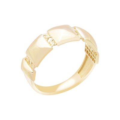 14 Ayar Sarı Altın Taşsız Yüzük