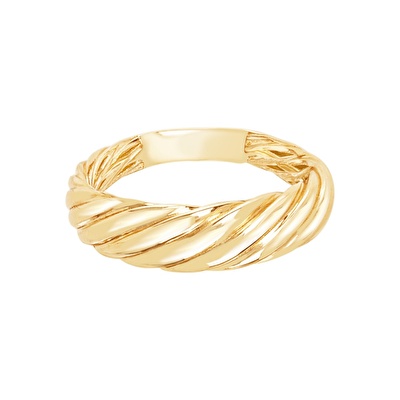 14 Ayar Sarı Altın Trend Burgu Yüzük