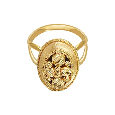 22 Ayar Sarı Altın Dorika Yüzük