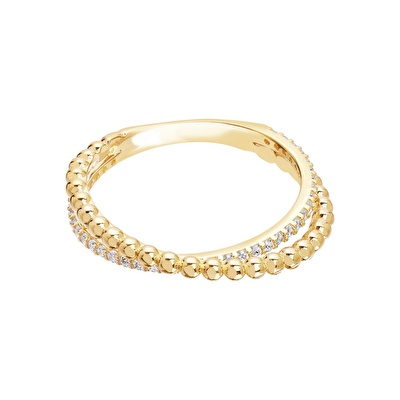 14 Ayar Sarı Altın Taşlı Toplu Yüzük