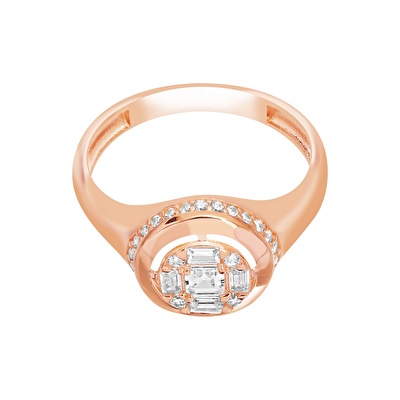 14 Ayar Sarı Altın Baget Yüzük