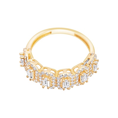 14 Ayar Sarı Altın Baget Yüzük