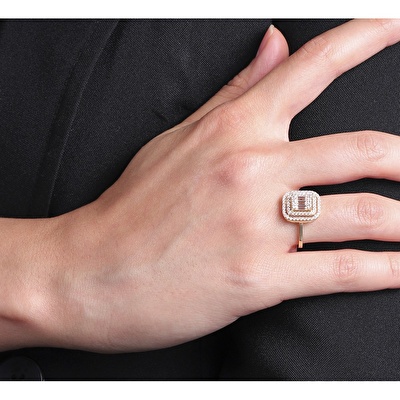 14 Ayar Sarı Altın Baget Yüzük