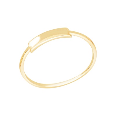 14 Ayar Sarı Altın Minimal Yüzük