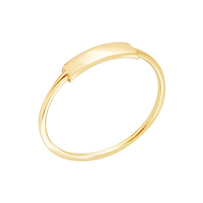 14 Ayar Sarı Altın Minimal Yüzük