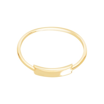 14 Ayar Sarı Altın Minimal Yüzük