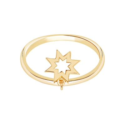 14 Ayar Sarı Altın Yıldız Figürlü Yüzük