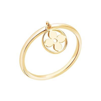 14 Ayar Sarı Altın Çiçek Yüzük