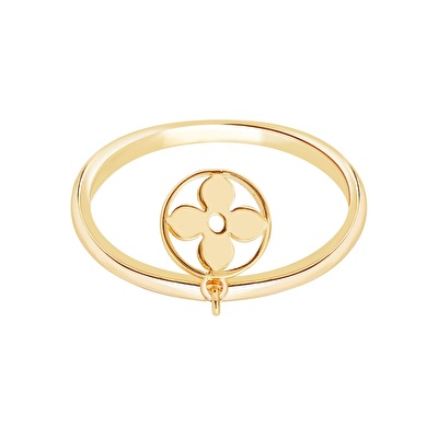 14 Ayar Sarı Altın Çiçek Yüzük