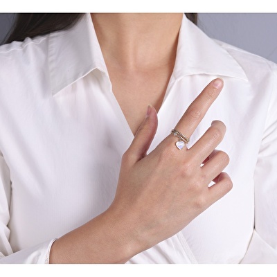 14 Ayar Sarı Altın Love Figürlü Yüzük