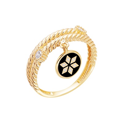 14 Ayar Sarı Altın Yıldız Figürlü Yüzük