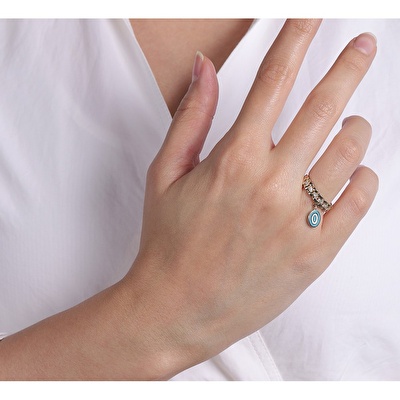 14 Ayar Sarı Altın Göz Figürlü Yüzük