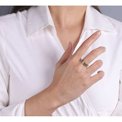 14 Ayar Sarı Altın Taşsız Trend Yüzük