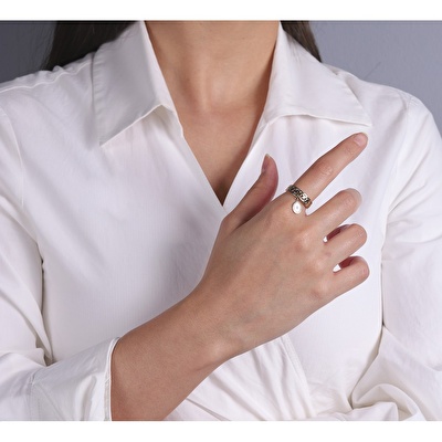 14 Ayar Sarı Altın Göz Figürlü Yüzük