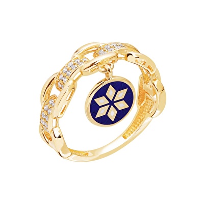 14 Ayar Sarı Altın Yıldız Figürlü Yüzük