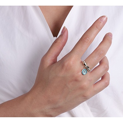 14 Ayar Sarı Altın Göz Figürlü Yüzük