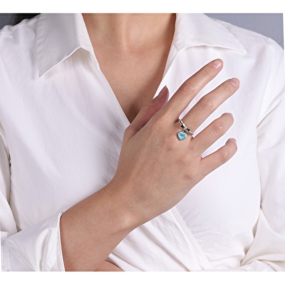 14 Ayar Sarı Altın Love Figürlü Yüzük