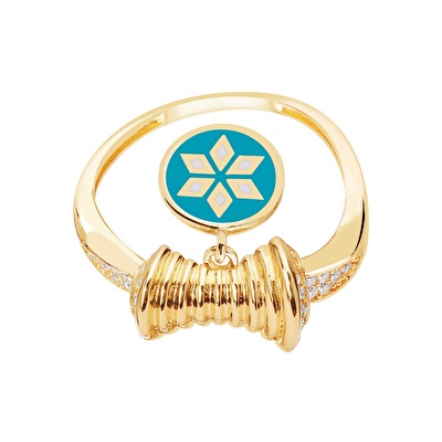 14 Ayar Sarı Altın Yıldız Figürlü Yüzük