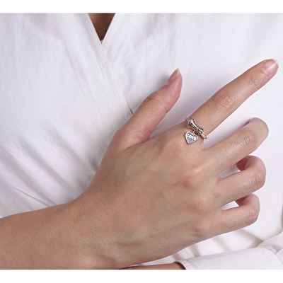 14 Ayar Sarı Altın Love Figürlü Yüzük