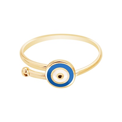 14 Ayar Sarı Altın Göz Figürlü Yüzük