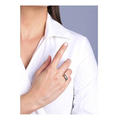 14 Ayar Sarı Altın Taşsız Trend Yüzük