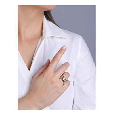 14 Ayar Sarı Altın Taşsız Kruvasan Yüzük