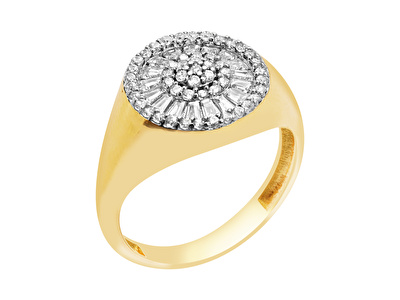 14 Ayar Sarı Altın Baget Yüzük