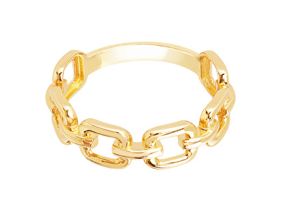 14 Ayar Sarı Altın Trend Zincir Yüzük