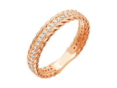 14 Ayar Rose Altın Taşlı Yüzük