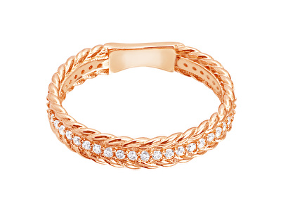 14 Ayar Rose Altın Taşlı Yüzük