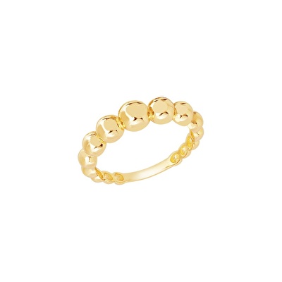 14 Ayar Sarı Altın Trend Minimal Yüzük