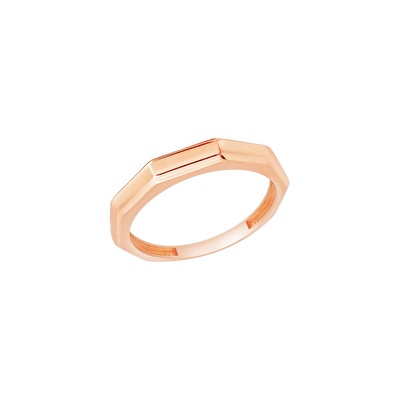 14 Ayar Rose Altın Trend Minimal Yüzük